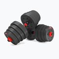 Set de gantere cu conexiune la halteră HMS SGP30 30 kg negru/roșu 4