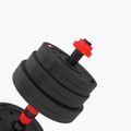 Set de gantere cu conexiune la halteră HMS SGP30 30 kg negru/roșu 7
