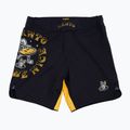MANTO Just Be Nice Pantaloni scurți de antrenament negru MNS004_BLK/YEL_2S