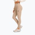 Colanți de antrenament pentru femei Octagon Legion Ribber beige 4