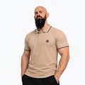 Tricou polo pentru bărbați Octagon Legion Tipped Small Logo 3D Polo beige