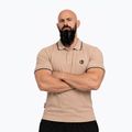 Tricou polo pentru bărbați Octagon Legion Tipped Small Logo 3D Polo beige 3