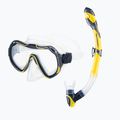 AQUA-SPEED Java + set de snorkel Elba galben-gri 614
