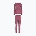 Set de lenjerie termoactivă pentru femei Viking Lan Pro claret/light pink