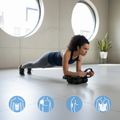 Roată automată pentru exerciții ale mușchilor abdominali cu suport și afișaj HMS KA40 black 12