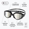 Ochelari de înot BuddySwim OzeanX Mirror black / silver 8