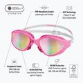 Ochelari înot BuddySwim OzeanX Mirror pink/white/iridium 7