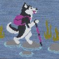 Șosete damă Darn Tough Critter Club Micro Crew Cushion bark 2