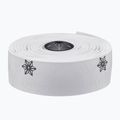 SUPACAZ Super Sticky Kush Galaxy Galaxy bandă albă / imprimare neagră / priză neagră / dopuri negre de bandă neagră pentru ghidon
