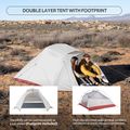 Cort de trekking pentru 3 persoane Naturehike Updated Cloud Up 3 light grey/red 10