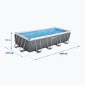 Piscină de exterior Bestway Power Steel Rectangular Pool Set 56465N 549 x 274 cm gri închis 6