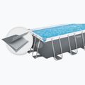 Piscină de exterior Bestway Power Steel Rectangular Pool Set 56466N 549 x 274 cm gri închis 3