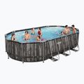 Piscină de exterior Bestway Power Steel Oval Pool Set 610 x 366 cm maro 2