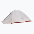 Cort de trekking 3-persoane Naturehike Cloud Up 3 Pro 20D light gray/red