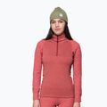 Bluză termoactivă pentru femei Devold Duo Active Merino 205 Zip Neck marsala