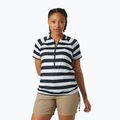 Tricou pentru femei Helly Hansen Siren 1/2 Zip navy stripe