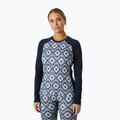 Bluză termică damă Helly Hansen Lifa Merino Midweight Graphic Crew navy star pixel