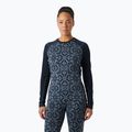 Bluză termică damă Helly Hansen Lifa Merino Midweight Graphic Crew navy nordic rose aop