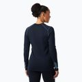 Bluză termică damă Helly Hansen Lifa Merino Midweight Graphic Crew navy nordic rose aop 2