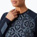 Bluză termică damă Helly Hansen Lifa Merino Midweight Graphic Crew navy nordic rose aop 3