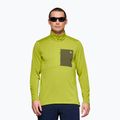 Bluză de trekking pentru bărbați NORRONA Femund Warm1 Zip Neck golden lime/olive night