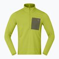 Bluză de trekking pentru bărbați NORRONA Femund Warm1 Zip Neck golden lime/olive night 5