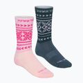 Șosete pentru femei KARI TRAA Puffin 2 pack pink frost