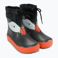 Cizme de cauciuc pentru copii Viking Footwear Alv Barefoot Paw Print negru 10