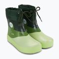 Cizme de cauciuc pentru copii Viking Footwear Alv Barefoot Paw Print verde deschis/verde 10