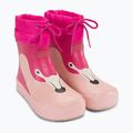 Cizme de cauciuc pentru copii Viking Footwear Alv Barefoot Paw Print roz deschis/magenta 10