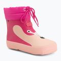 Cizme de cauciuc pentru copii Viking Footwear Alv Barefoot Paw Print roz deschis/magenta