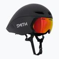 Cască de bicicletă Smith Jetstream TT matte black/chromapop red mirror/clear