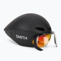 Cască de bicicletă Smith Jetstream TT matte black/chromapop red mirror/clear 9