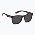 Ochelari de soare polarizați pentru copii Polaroid PLD 8049/S negru portocaliu/gri