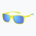 Ochelari de soare polarizați pentru copii Polaroid PLD 8053/S mat yellow azure/blue mirror 2