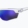 Ochelari de soare Under Armour Yard Dual S3 matte white blue/blue multilayer oleophobic 7