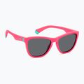 Ochelari de soare pentru copii Polaroid PLD 8056/S matte pink/grey polarized