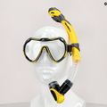 AQUA-SPEED Java + set de snorkel Elba galben-gri 614 5