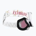 Ochelari de schi pentru copii Bliz Liner Jr white pink logo/pink&silver mirror 5