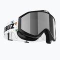 Ochelari de schi pentru copii Bliz Liner Jr black white logo/brown&silver mirror