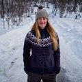 Pulover pentru femei Fjällräven Övik Knit Cardigan dark navy 10