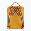 Rucsac de oraș Fjällräven Kanken Rainbow 16 l ochre/rainbow pattern 3