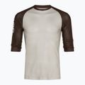 Tricou de ciclism pentru bărbați POC MTB Pure 3/4 light sandstone beige/axinite brown