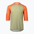 Tricoul de ciclism pentru bărbați POC MTB Pure 3/4 prehnite green/zink orange