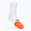 Șosete de ciclism POC Flair Mid hydrogen white/zink orange