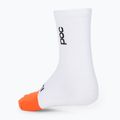 Șosete de ciclism POC Flair Mid hydrogen white/zink orange 2