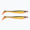 Strike Pro Pig Shad Tournament momeală de cauciuc 2 buc. gri-galben TEV-SP172M-C041