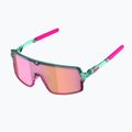 Ochelari de soare Tripoint 008 Lake Prespa Small X crystal neon turquoise/brown/pink multi 3