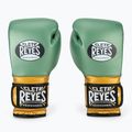 Mănuși de box Cleto Reyes Velcro Sparring metalic green/gold wbc 2