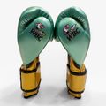 Mănuși de box Cleto Reyes Velcro Sparring metalic green/gold wbc 2